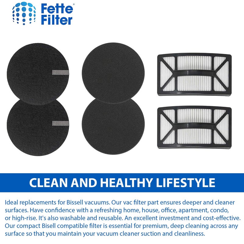 Fette Filter - Vacuum Filter Compatible with Bissell Rewind Pet Vacuum. Compare to Part # 1608225, 1601972 & 1604130. Combo Pack - Image 4